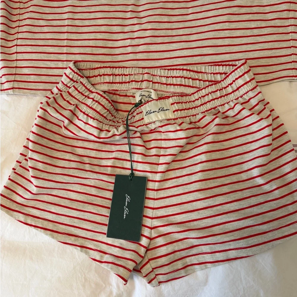 Sleeper Red Stripe Cotton Lounge Set - Sleeper - Picture 4 of 7